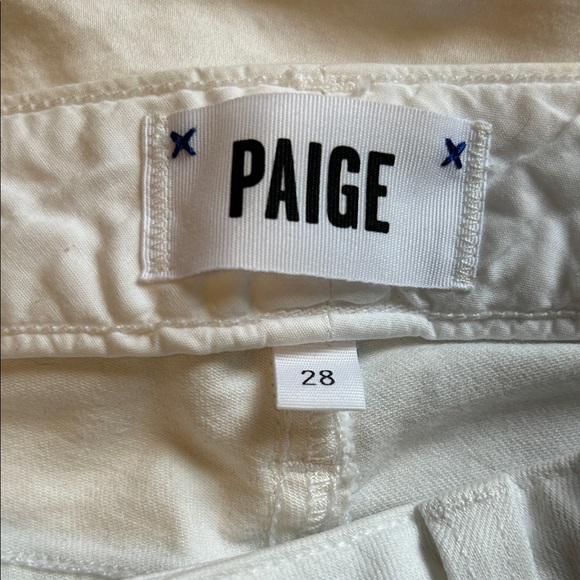 PAIGE Women's White  EDGEMONT Mid Rise Ultra  Skinny Jeans - Picture 5 of 16